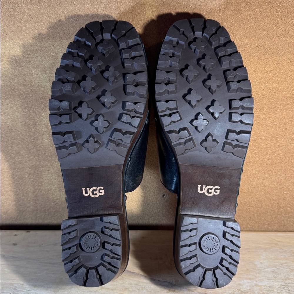 UGG clogs, black leather, studded. Size 9M - Picture 13 of 15